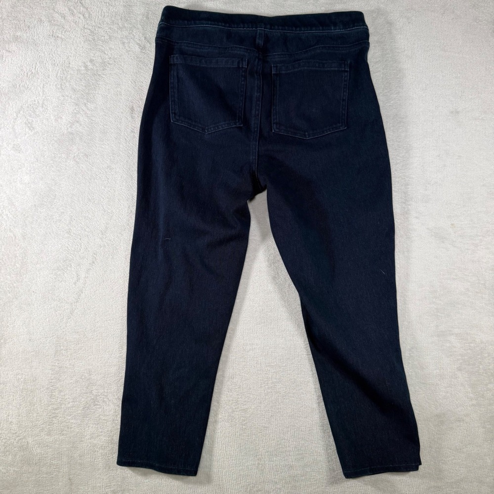 Loft Womens Size 12 Textured Skinny Ankle Pants Black‎ White Zipper Pockets New
